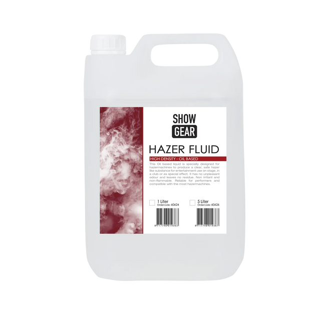 Showgear Hazer Fluid 5 litre - oil-based 