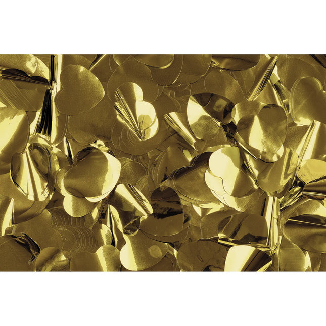 Showgear Metallic Confetti Hearts Ø 55mm Flameproof 1kg - Gold 