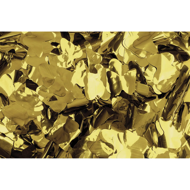 Showgear Metallic Confetti Butterflies Ø 55mm Flameproof 1kg - Gold 