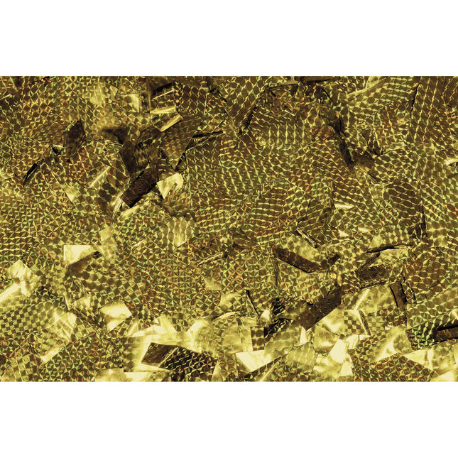 Showgear Metallic Confetti Rectangle Laser 55x17mm Flameproof 1kg - Gold 