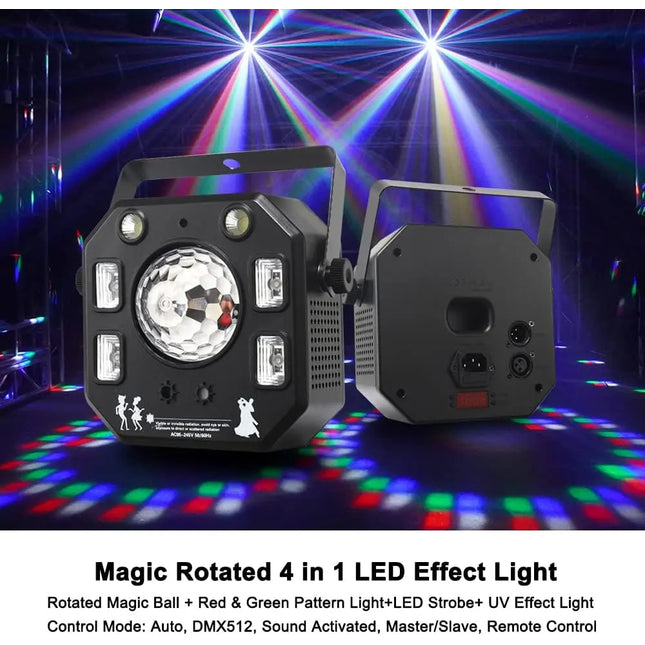 SkyDisco® Combo 460 4-in-1 Disco Lighting Effect Crystal Ball / Strobe / Laser / Ultraviolet 