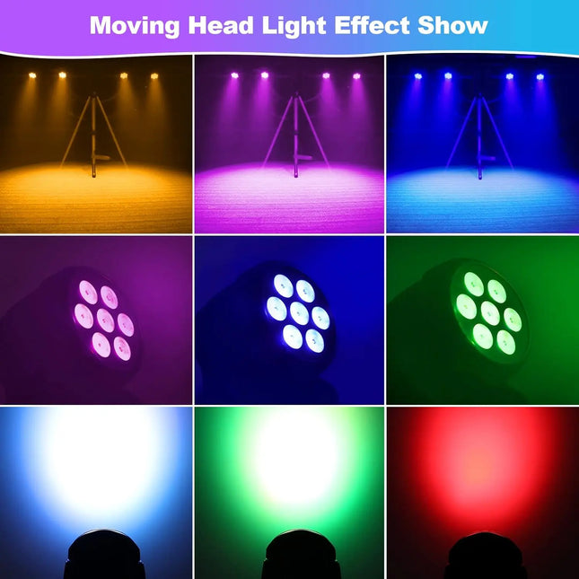 Pack 2 X BETOPPER LM70S LED Moving Head Stage Light 7*8W RGBW DMX 