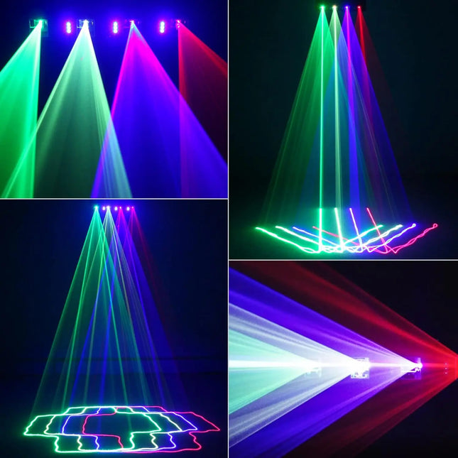 SkyDisco® DJ Laser RGBY-400 4 in 1 Effects Home Party Lights DMX 