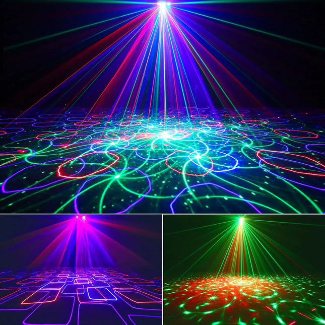 SkyDisco® Party Light RGB Laser LEDs UV with 3D Animation and DMX 