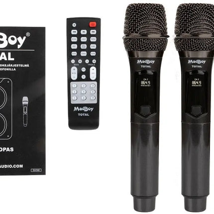 MadBoy TOTAL Battery-Powered Premium Bluetooth Karaoke Machine Wireless Microphones 