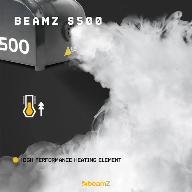 BeamZ S-500 Halloween Smoke Machine 500W with 100ml Fluid 