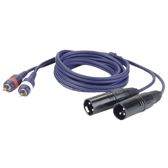 DAP Audio Cable FL26 - 2 RCA male L/R to 2 XLR/M 3P 3m 