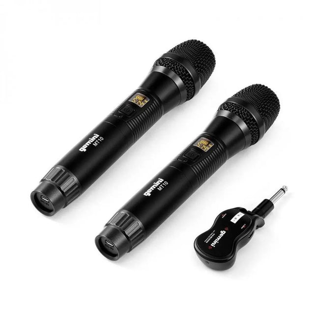 Gemini GMU-M200 UHF Wireless Karaoke Microphones USB Сharging 