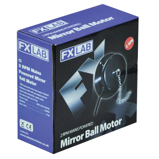 FX Lab 2 RPM Mains Powered Mirror Ball Motor With Chain 