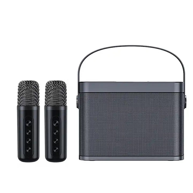 SkyDisco YS-219 Karaoke Machine with 2 Wireless Microphones Portable Speaker 60W Bluetooth - Black