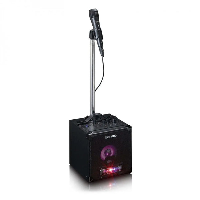 Lenco BTC-070BK Bluetooth Karaoke Speaker with Microphone & Stand 