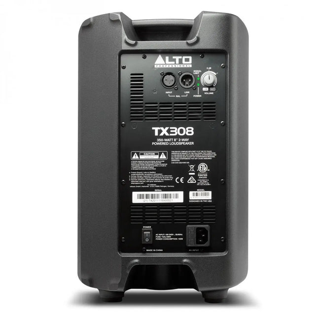 Alto Professional TX308 350W 8" 2-way Powered Active Loudspeaker Bluetooth 