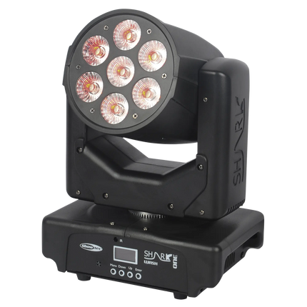 Showtec Shark Wash One 7x 12 W RGBWA-UV LED Wash Moving Head 