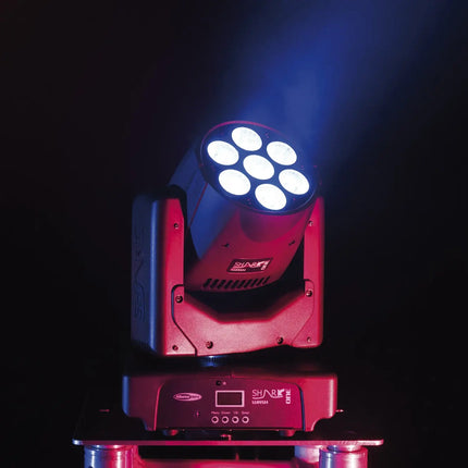 Showtec Shark Wash One 7x 12 W RGBWA-UV LED Wash Moving Head 