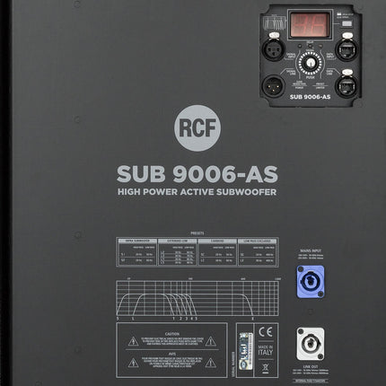 RCF SUB 9006-AS 2x18" Active High Power Subwoofer 3600W Black