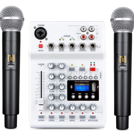 SkyDisco UM-100 Bluetooth Wireless Microphones and Mixer for Online Karaoke