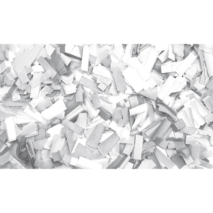 Showgear Confetti Rectangle 55x17mm Flameproof Biodegradable 1kg - White 
