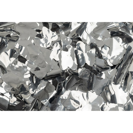 Showgear Metallic Confetti Butterflies Ø 55mm Flameproof 1kg - Silver 