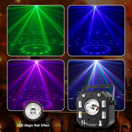 SkyDisco® Combo 460 4-in-1 Disco Lighting Effect Crystal Ball / Strobe / Laser / Ultraviolet 