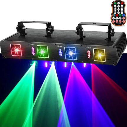 SkyDisco® DJ Laser RGBY-400 4 in 1 Effects Home Party Lights DMX 