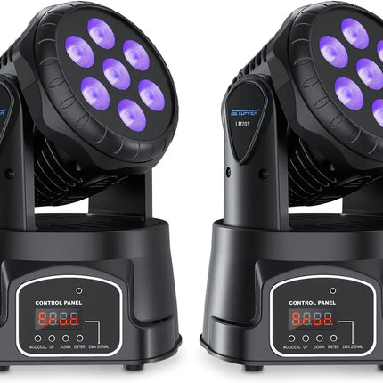 Pack 2 X BETOPPER LM70S LED Moving Head Stage Light 7*8W RGBW DMX 