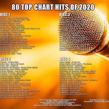 Vocal-Star Karaoke CDG, 2020 Hits 