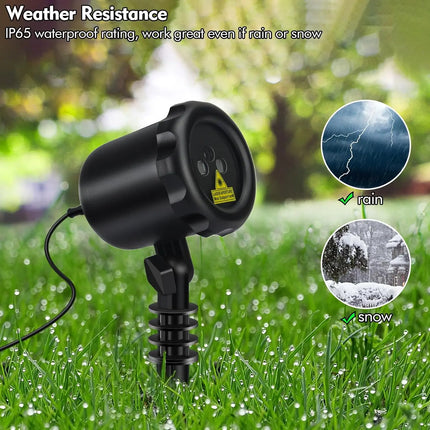 SkyDisco® Garden RG Points 130mW IP65 Outdoor Christmas Laser + Blue LED 