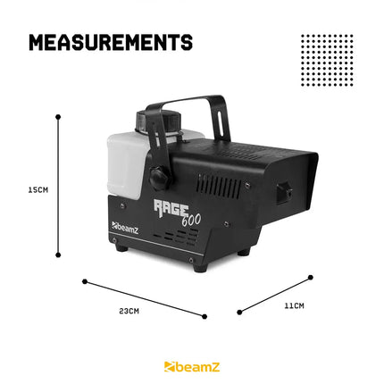 BeamZ Rage600I Halloween Fog Machine 600W 