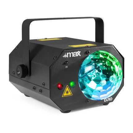 Max DJ10 Combo Lighting Effect LED Disco Ball & Laser Party Light 