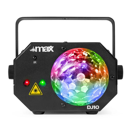 Max DJ10 Combo Lighting Effect LED Disco Ball & Laser Party Light 