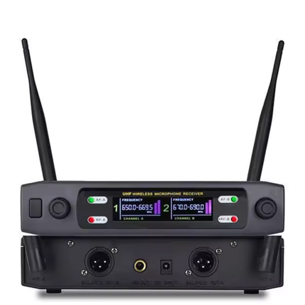 SkyDisco MIC-WL204 Dual Channels UHF Wireless Karaoke Microphone System