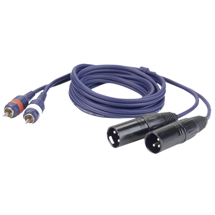 DAP Audio Cable FL26 - 2 RCA male L/R to 2 XLR/M 3P 3m 