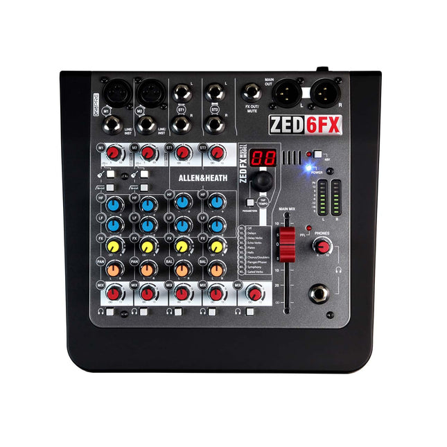 Allen & Heath ZED6FX 2-Mic/Line 2 Stereo i/p Console with 60mm Fader
