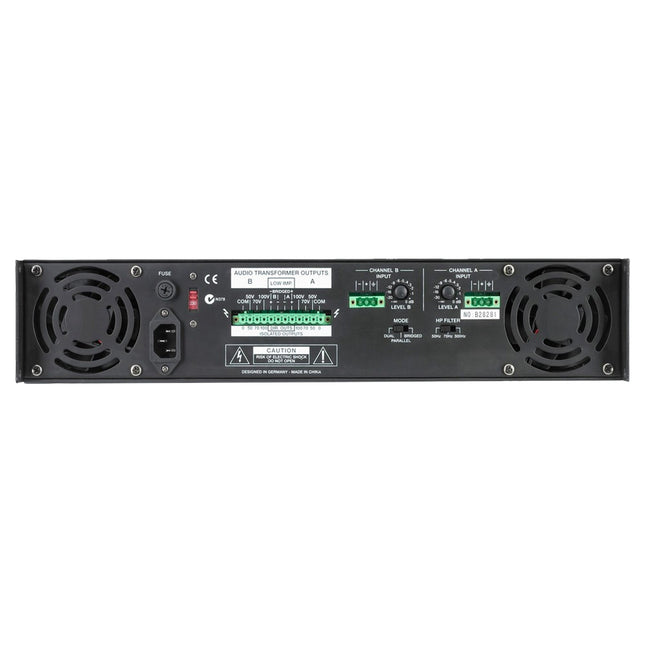 Electro-Voice PA2250T 2-Channel 100V-Line Amplifier 2x250W/100V 2U