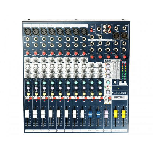 Soundcraft EFX8 8:2 Mixer 8-Mic 2-Stereo i/p + Effects Exc Rack Kit