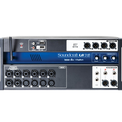 Soundcraft Ui16 Remote Cont 16i/p Digital Mixer Built-In WiFi 19" Rack
