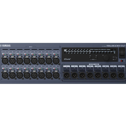 Yamaha RIO1608D2 Dante Network Rack 16in/8out with Dual PSU and OLED