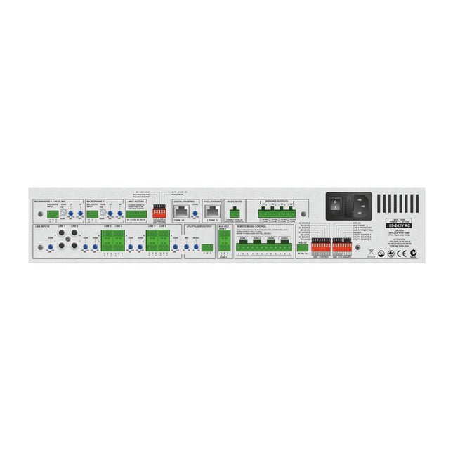 Cloud 46-80 4-Zone Mixer Amp 6-Line/2-Mic/ RS232 4x80W 4Ω 2U