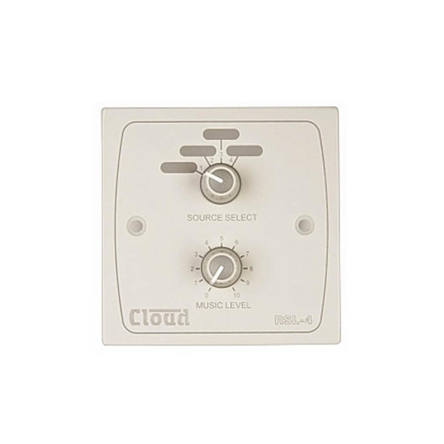 Cloud RSL-4W Remote 4-Source / Volume Control Wall Plate White