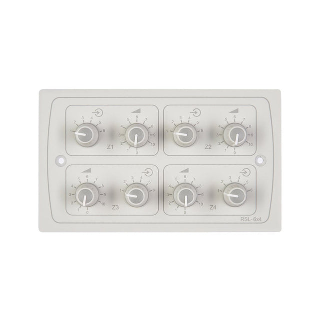 Cloud RSL-6x4W 4-Zone 6-Source / Volume Level Select Wall Plate White