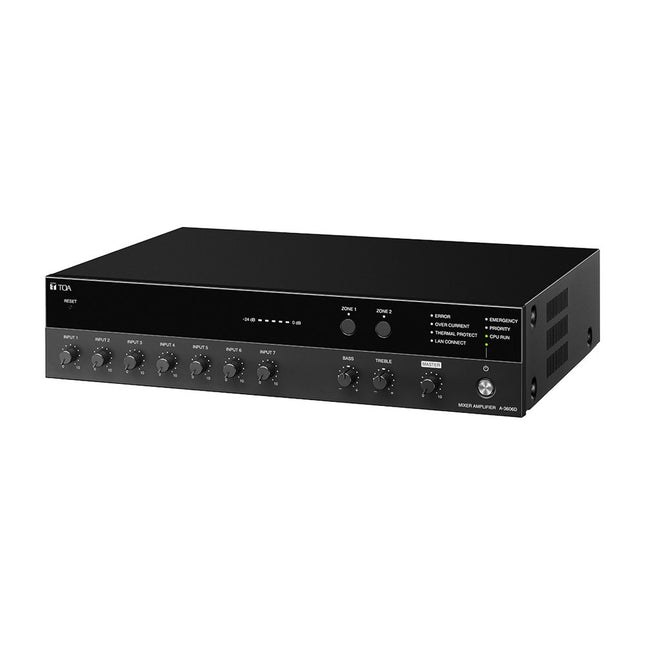 TOA A-3612D 120W Digital Mixer Amplifier 2-Zone / 7-Inputs