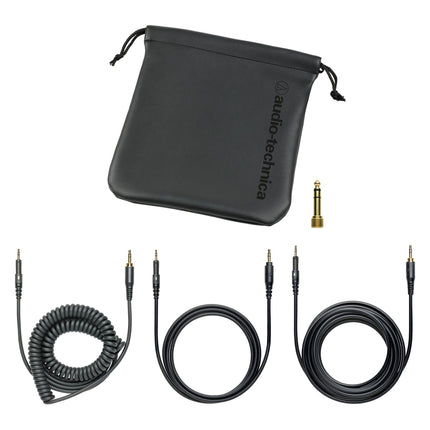 Audio Technica ATH-M50x Black Monitor Swivel-Ear Headphones Inc 3 Cables