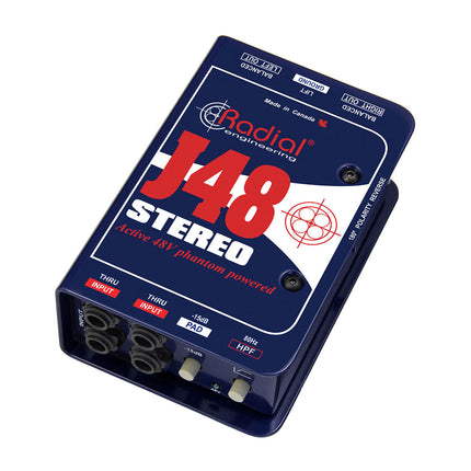 Radial J48 Stereo Phantom Powered (48V) Active Direct Box