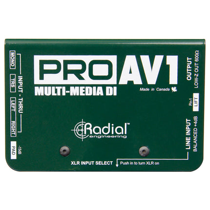 Radial ProAV1 1Ch Passive AV and Multimedia DI Box