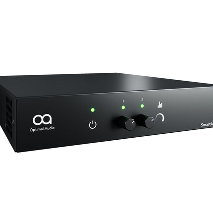 Optimal Audio SmartAmp 10 2x125W Amplifier with Integral DSP 100V Half-Rack 1U