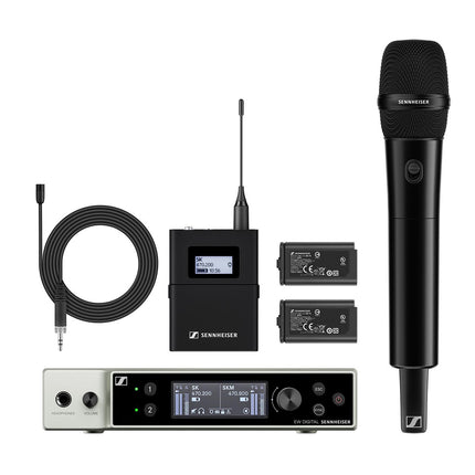 Sennheiser EW-DX MKE 2 / 835-S SET DUAL Lapel/Handheld Mic System with Advanced Features