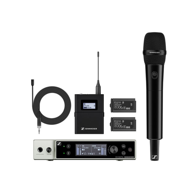 Sennheiser EW-DX MKE 2 / 835-S SET DUAL Lapel/Handheld Mic System with Advanced Features