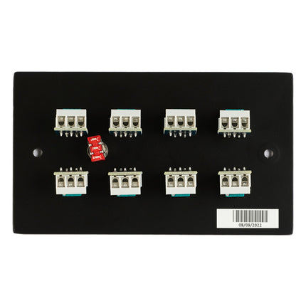 Cloud RL-1x8B 8-Zone Remote Volume Control Plate with Mute All Black
