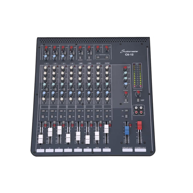 Studiomaster C6-12 12CH Compact Mixer 12 input / 6 Mic / 4 Stereo / 3bandEQ