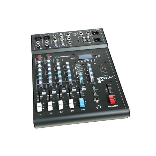 Studiomaster Club XS 6+ 4CH Analogue DSP Mixer 5 Inputs / 1 Mic / 2 Stereo